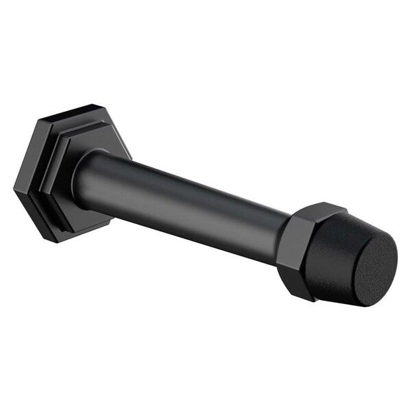 National Hardware National Hardware Powell 5/8 in. W X 3-19/32 in. L Zinc Matte Black Door Stop Mounts to door and wal - N830-530