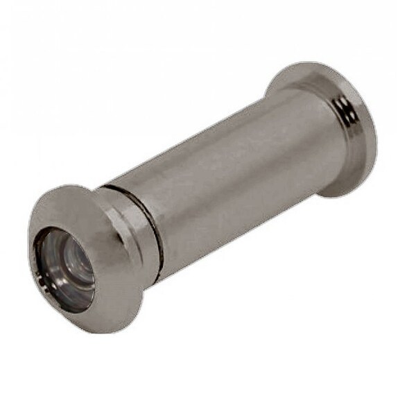 Cal-Royal 160 Degrees Brass Door Viewer, 1/2 Bore, Plastic Lens, for 1-3/8 to 2 Thick Doors, US15 Satin - DV90-15