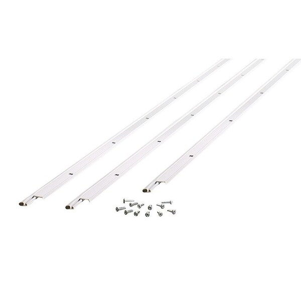 Tower Sealants M-D Building Products Satin Nickel Aluminum/Vinyl Top & Sides Door Seal For Door Jambs 36 in. L X 0. - 49002
