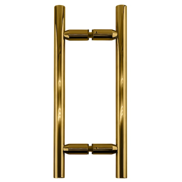 Cr Laurence Unlacquered Brass 8-in Ladder Style Back-to-Back Pull Handles - LP8X8ULBR