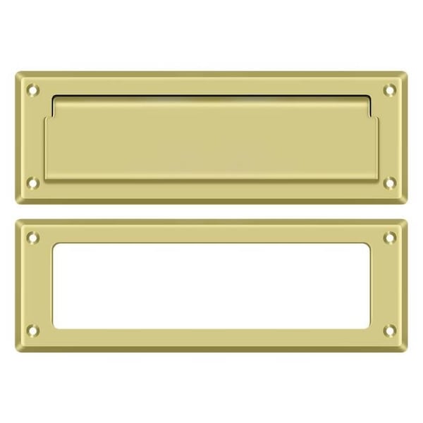 Deltana Mail Slot 8-7/8" With Interior Frame Bright Brass - MS626U3