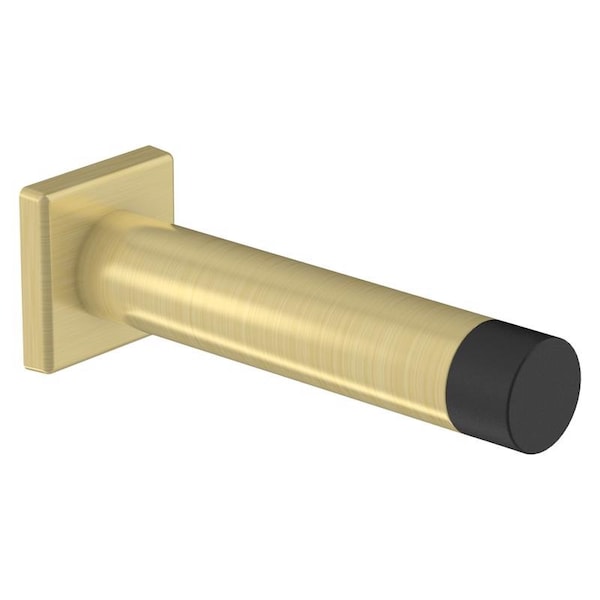 National Hardware National Hardware Reed 1 in. W X 3 in. L Aluminum Brushed Gold Door Stop Mounts to door and wall - N830-528