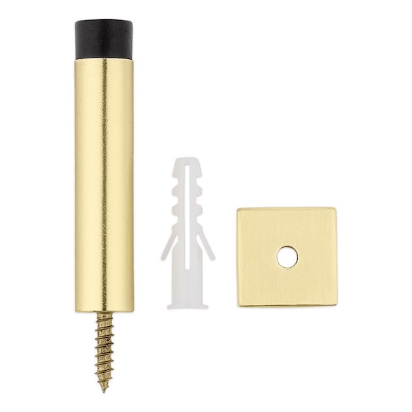 National Hardware National Hardware Reed 1 in. W X 3 in. L Aluminum Brushed Gold Door Stop Mounts to door and wall - N830-528