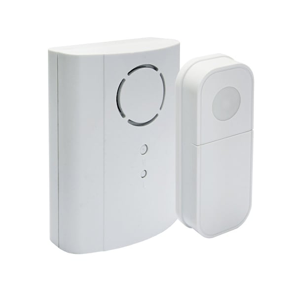 Iq America WD1040 Wireless Plugin Contemporary Door Chime with Button 2 Melody Door Bell - WD1040