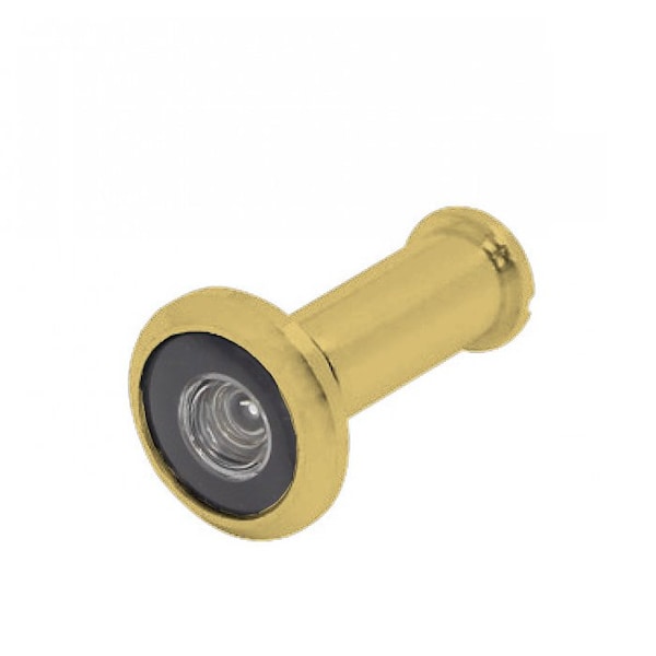 Cal-Royal 180 Degrees Brass Door Viewer, 1/2 Bore, Plastic Lens, for 1-3/8 to 2 Thick Doors, US5 Satin - DV91-5