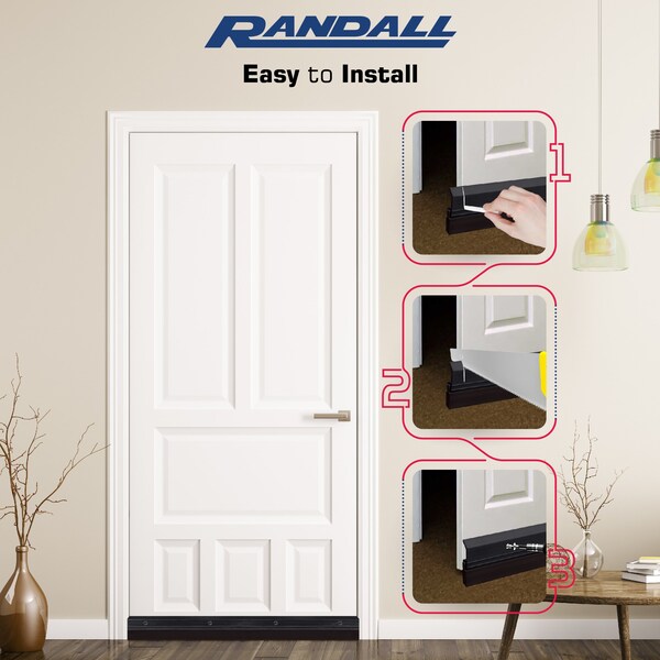 Randall TRIPLE SEAL SWEEP UP TO 1In. GAP - 4 FT V-62T-BR