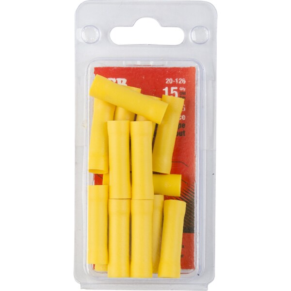 Gardner Bender Butt Splice Connector, 600 V, 12 to 10 AWG Wire, Yellow - 20-126