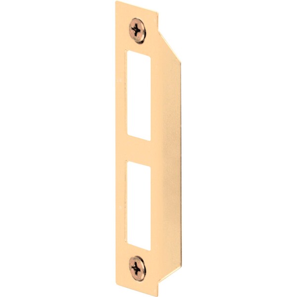 Prime-Line Prime-Line 3-21/32 in. L Brass-Plated Gold Steel Door Strike 1 pk - E 2435