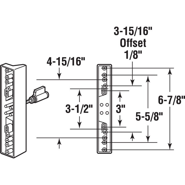 Prime-Line Prime-Line Painted Diecast Indoor and Outdoor Pull and Keyed Locking Unit - 141860