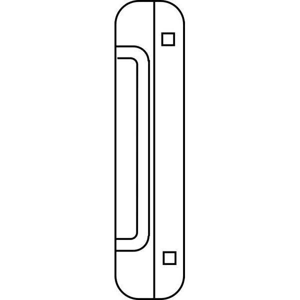 Rockwood Door Latch Guard, Stainless Steel, 6"L x 1-5/8"W - 322.32D