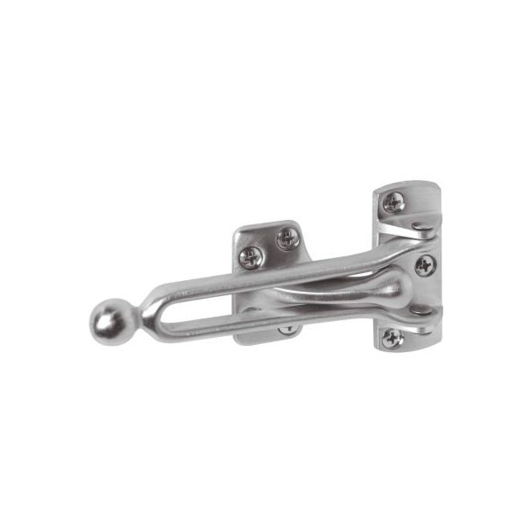 Prime-Line Prime-Line Swing Bar Door Lock W/ Edge Guard, Satin Chrome - S 4353