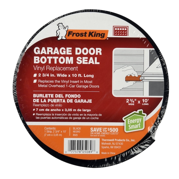 Frost King Frost King Black Vinyl Weather Seal For Garage Doors 10 ft. L X 0.13 in. - RV9