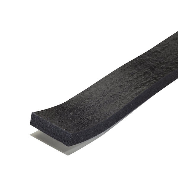 Zoro Select Foam Tape, 10 ft., Black, Sponge, Sold As: Roll - 5MFG7