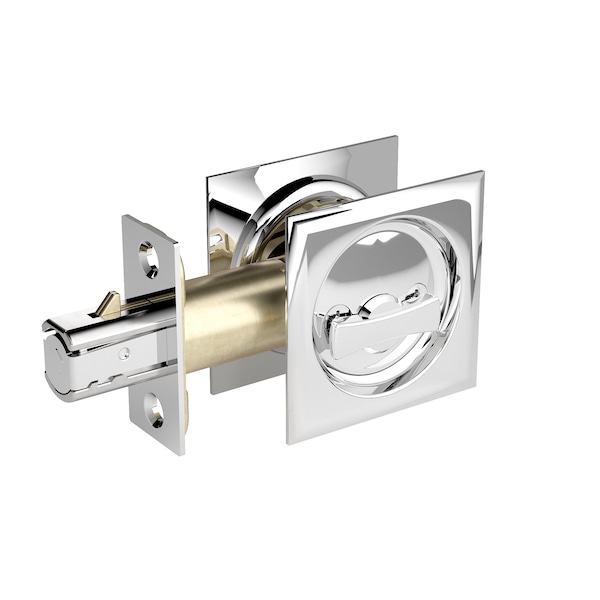 Richelieu 2 716inch 62 mm Square Pocket Door Privacy Pull, Chrome - 17SC42