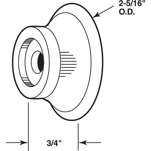 Prime-Line 2-5/16 in., Clear Vinyl, Door Stop Bumper 2 Pack - U 9004