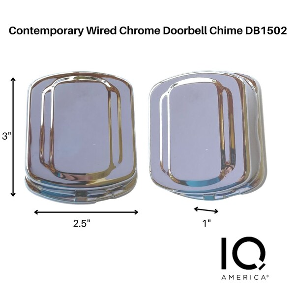 Iq America DB1502 Wired Door Chime Buzzer Chrome General Purpose Doorbell Buzzer - DB1502