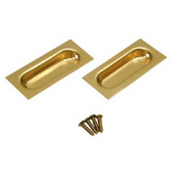 L E Johnson 40-3PPK2 1.38 in. Brass Door Pull, 2PK - 597757