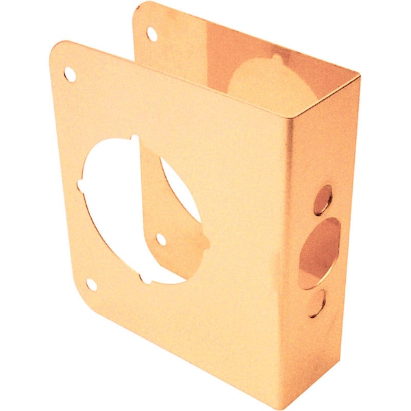 Prime-Line Prime-Line 4.5 in. H X 3.875 in. L Brass-Plated Brass Door Reinforcer - U 9555