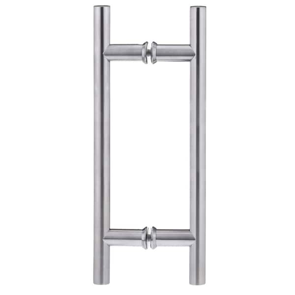 Richelieu 8inch 203 mm Center to Center Round BacktoBack Pull for Glass Door, Stainless Steel - 87H2R198170