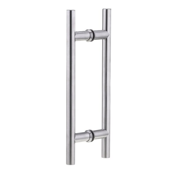 Richelieu 8inch 203 mm Center to Center Round BacktoBack Pull for Glass Door, Stainless Steel - 87H2R198170