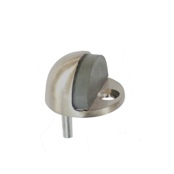 Orca Hardware Low Rise Dome Floor Stop With Gray Tip, US15 Satin Nickel Finish - TH-23LP-15
