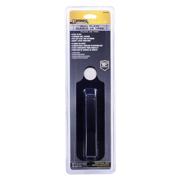Brinks Commercial Brinks Commercial 12.25 in. L Matte Black Stainless Steel Pull Plate - BC41016