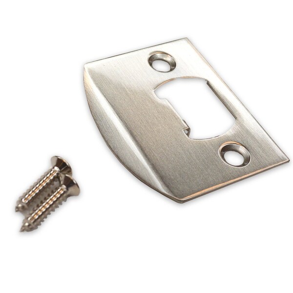 Emtek Square Corner Full Lip Strike for Passage, Privacy or Key-In Sets Satin Nickel Finish - 86084US15