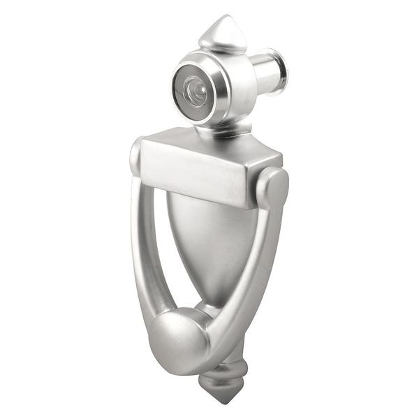 Primeline Tools Door Knocker and Viewer, 9/16 in. Bore, 160-Degree View Angle, Satin Nickel (Single Pack) - MP4578