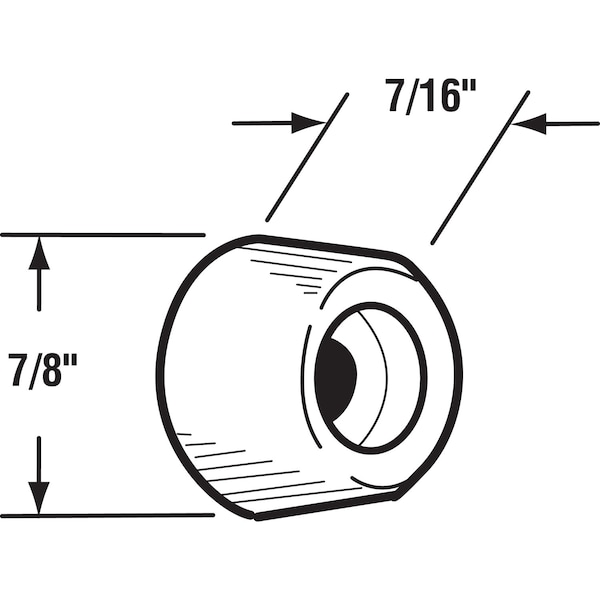 Prime-Line Prime-Line 7/8 in. D X 0.44 in. L Matte White Rubber Bumper 4 pk - 161899