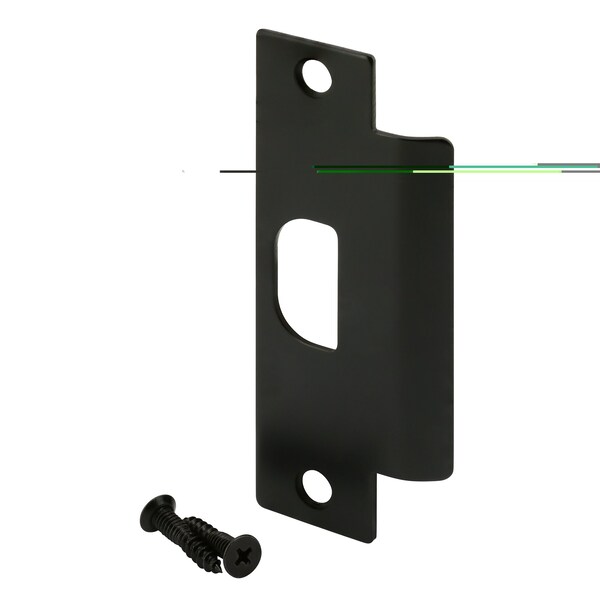 Prime-Line Door Strike, Stainless Steel, Commercial, ASA, Matte Black Finish (Single Pack) - U 11450