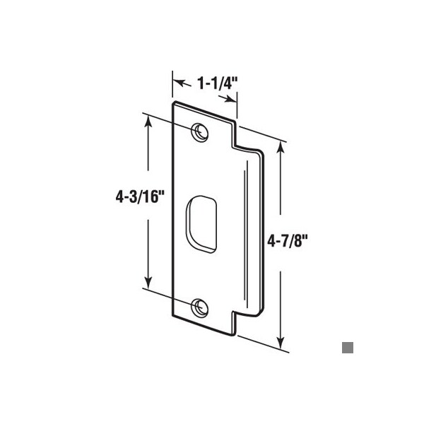 Prime-Line Door Strike, Stainless Steel, Commercial, ASA, Matte Black Finish (Single Pack) - U 11450