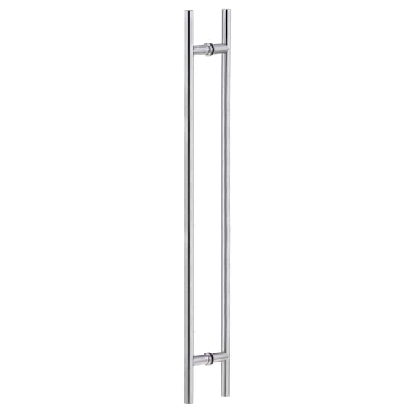Richelieu 24inch 610 mm Center to Center Round BacktoBack Pull for Glass Door, Stainless Steel - 87H2R1002524170