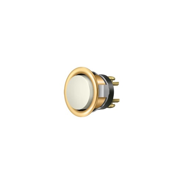 Deltana 13/16 Diameter Replacement Door Bell Button Mechanism PVD Polished Brass - BBC20-REPL003