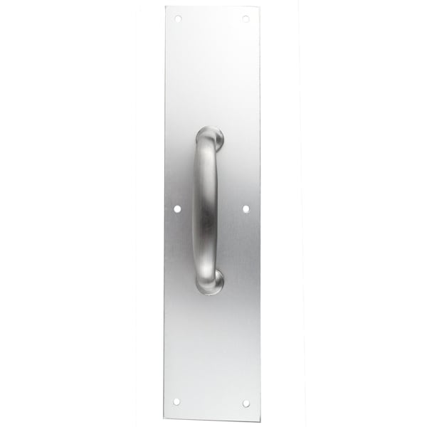 Trans Atlantic Co. 4 in. x 16 in. Aluminum Pull Plate with Round Pull - GH-PP5425-AL