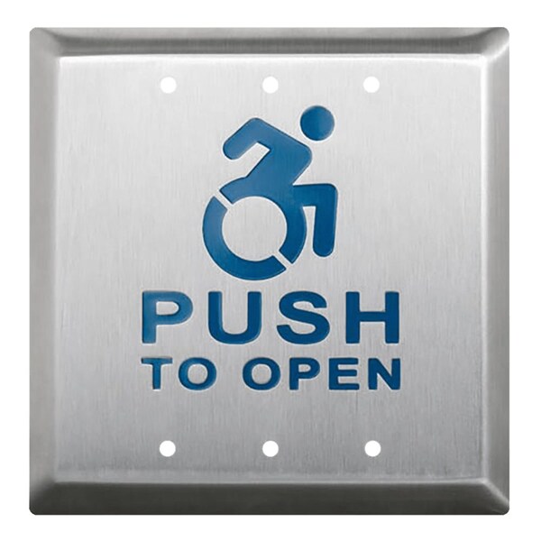 Camden 4-1/2-in Square Concealed Screws, Push Plate Switch with Kinetic Wireless Transmitter, ACTIVE WHEELC - CM-45K/A4