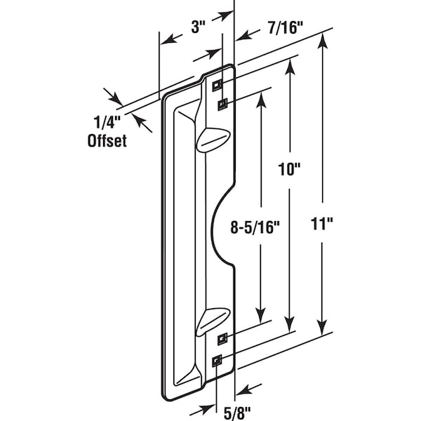 Prime-Line Prime-Line 3 in. H X 11 in. L Brass-Plated Brass Steel Latch Guard - U 10027