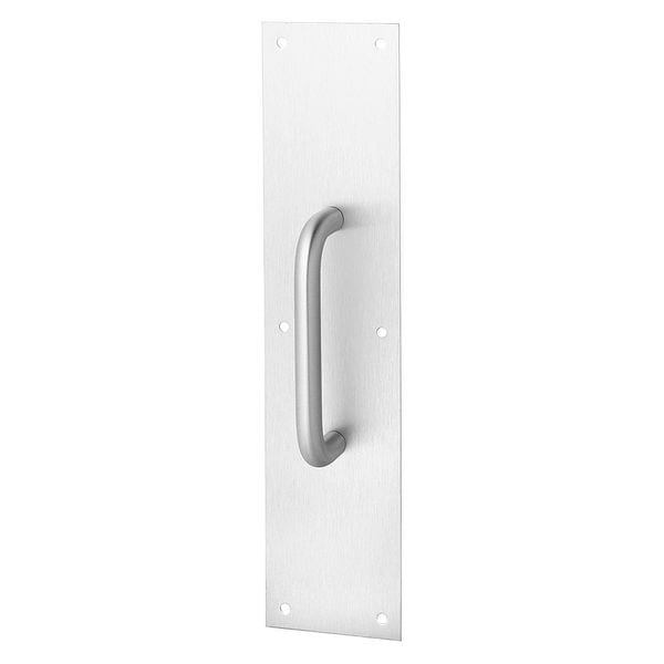 Rockwood Door Pull Plate, Brass, 12"L x 3"W, 0.05" Proj. - 102 X 70A.3