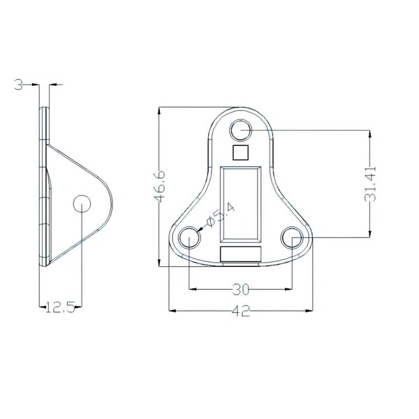Richelieu 5 in 127 mm FlipDown Door Stop, Brass - 68BV