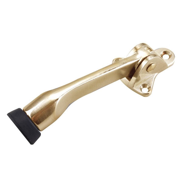 Richelieu 5 in 127 mm FlipDown Door Stop, Brass - 68BV