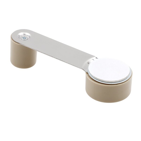 Prime-Line Door Stop w/ Door Retainer on Pivoting Arm, Tan, w/Adhesive Back, For 1-3/4 in. Thick Door 1 Set - U 101116