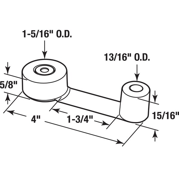 Prime-Line Door Stop w/ Door Retainer on Pivoting Arm, Tan, w/Adhesive Back, For 1-3/4 in. Thick Door 1 Set - U 101116
