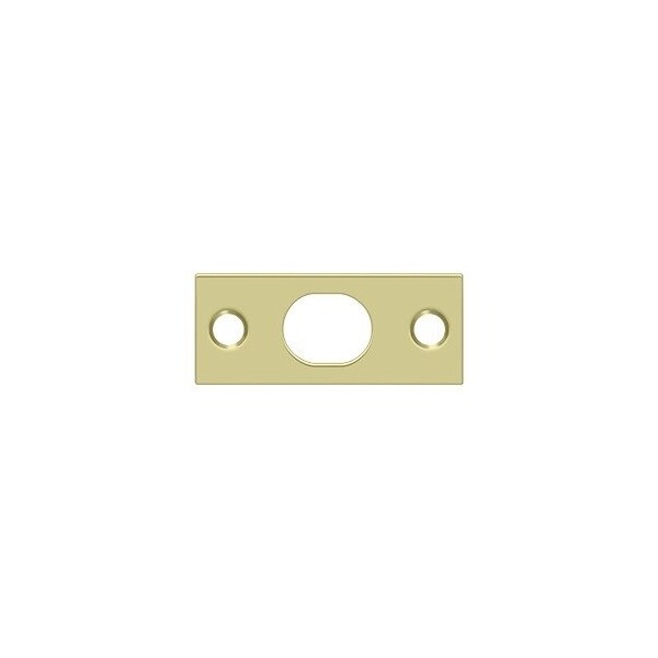 Deltana Strike Plate For Extension Flush Bolt in Unlacquered Brass - SP12EFB3-UNL