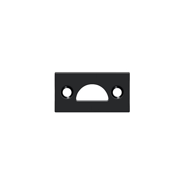 Deltana 1-7/8 Height Strike Plate For Surface Bolts Mortise Paint Black - 178MSTU19