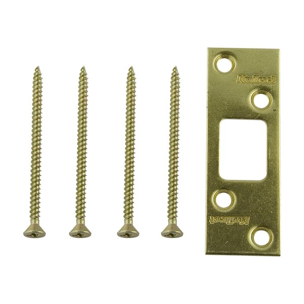Kwikset Deadbolt Strike, Satin Brass Blackened - 83222-5