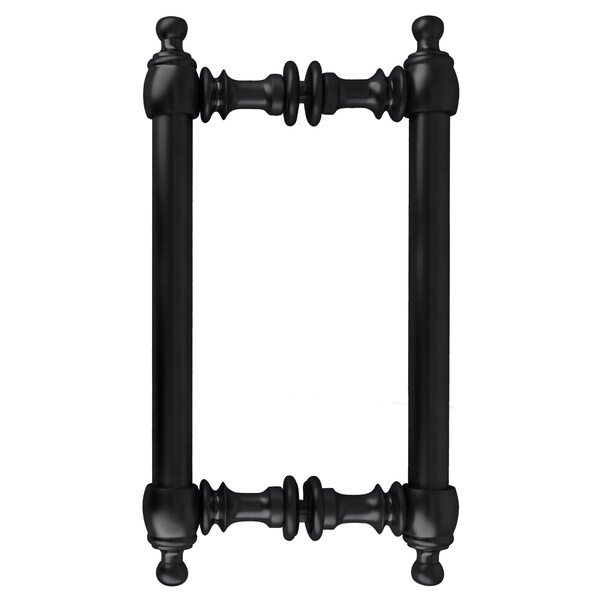Cr Laurence Matte Black 8-in Colonial Style Back-to-Back Pull Handles - C0L8X8MBL