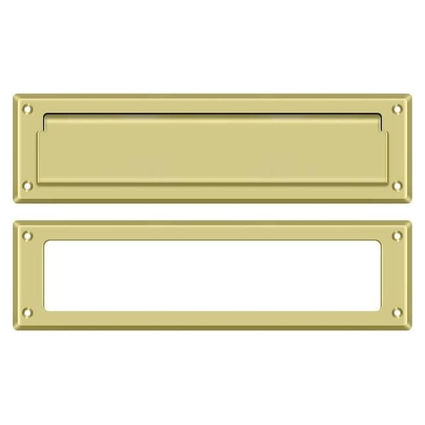 Deltana Mail Slot 13-1/8" With Interior Frame Bright Brass - MS211U3