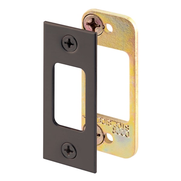 Prime-Line Prime-Line 2.75 in. H X 1.125 in. L Bronze Brown Steel Latch Strike Plate - E 2482