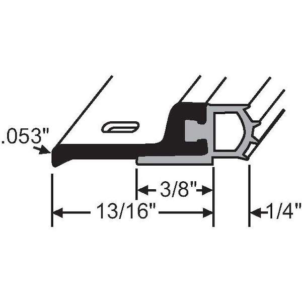 Strybuc DOOR W-STRIP  WITH FINGER GSKT - 19-850-96F