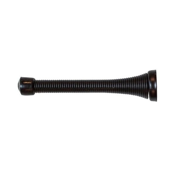 Orca Hardware 3-3/4 Spring Door Stop With Black Tip, US10B Oil-Rubbed Bronze Finish - TH-3134-10B