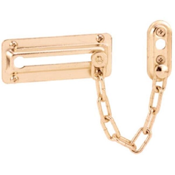 Prime-Line Prime Line 15266 Entry Door Chain Lock; Brass Plated Steel - 635649